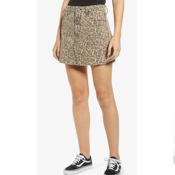 Sts Blue Leopard Emily Mini Skirt Size 27 - Picture 1 of 7
